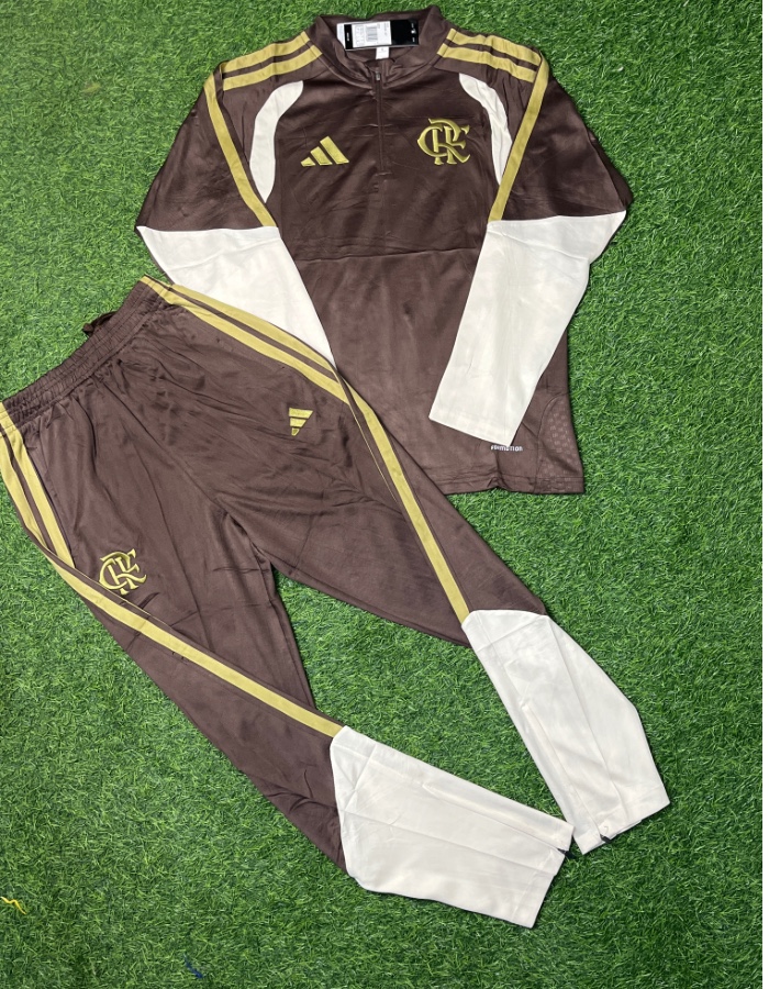 CONJUNTO DE FRIO FLAMENGO MARRON  2026/27