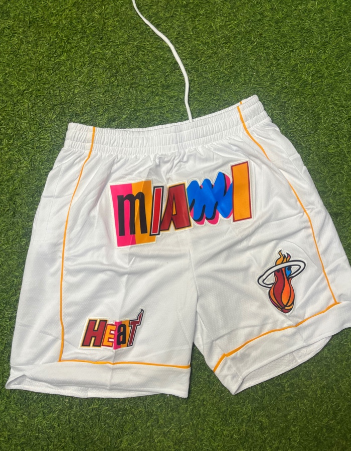 SHORT MIAMI HEAT BRANCO CITY EDITION DIAMANTE 75TH